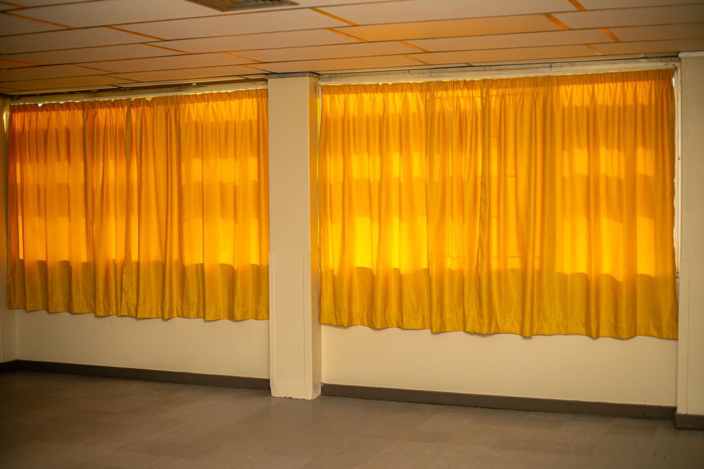 Curtain installation at Keetmanshoop Hospital pediatric ward